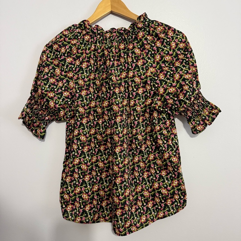 Rachel Zoe Floral Paisley Short Sleeve Top Blouse Size Small NWT - Picture 2 of 5